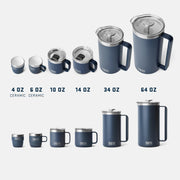 YETI Rambler 14 oz Ceramic Lined Stackable Mug, Vacuum Insulated Stainless Steel with MagSlider Lid, White
