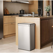 16 Gal Dual Compartment Motion Sensor Trash Can, Matte Stainless