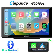Carpuride 901PRO Car Stereo 9-Inch HD IPS Touchscreen with Dual Bluetooth, Wireless and Wired Apple CarPlay, Android Auto