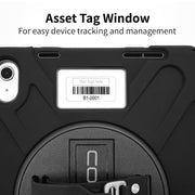 CODi Rugged iPad Case with Integrated Screen Protector, 360 Protection, Rotating Kickstand, Adjustable Hand Strap, Detachable Shoulder Strap, Black, C30705069IS