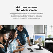 Samsung 27-Inch Borderless Business Monitor, IPS Panel, 100Hz Refresh Rate, USB Hub, Height Adjustable, Black, LS27D402GANXGO