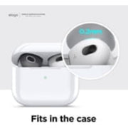 Elago AirPods 3rd Generation 2 Pairs AirPods 3 Ear Tips Cover, Anti Slip Silicone, Dark Grey/White