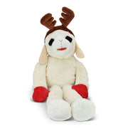 Multipet 16988213368 Plush Super Sized Holiday Lamb Chop Dog Toy with Reindeer Antlers, 3 Ft Tall, White and Brown