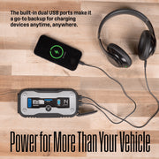 Westinghouse Car Jump Starter Power Bank, 1500 Peak Amps, USB-C Fast Charge, Integrated Flashlight, Blue