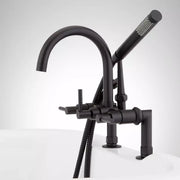 Signature Hardware SH441134MB Sebastian Deck-Mount Tub Faucet, Lever Handles, 4