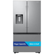 Samsung Bespoke AI 3-Door French Door Refrigerator, 31 Cu. Ft. Mega Capacity, External Water and Ice Dispenser, Stainless Steel, RF32CG5B30SR