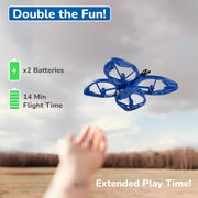 Contixo TD2-Blue Butterfly Mini Drone for Kids 8-12, Blue