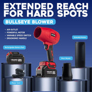 Bullseye Pro Cordless Leaf Blower with 20V Lithium-Ion Battery, 21,000 RPM, 100 CFM, Variable-Speed Trigger, Lightweight Design