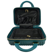 Hard Shell Cosmetic Travel Case, Teal