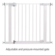 Safety 1st Easy Install Auto-Close Baby Gate, Pressure-Mounted, Magnetic Latch with SecureTech Indicator, Black, Fits 29