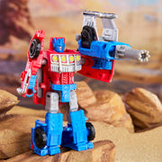 Hasbro Transformers Cyberworld Armored Cyber Changers Optimus Prime 4-Inch Action Figure with Quick 2-in-1 Transformation and Converting Blaster Accessory