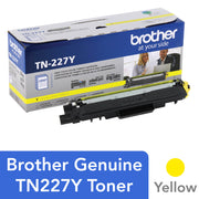 Brother TN-227Y Genuine High Yield Yellow Toner Cartridge