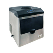 Chard Stainless Steel Ice Maker with Water Dispenser, 33 lb Daily Capacity, Portable Countertop Unit, IM15SS