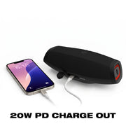 Skullcandy Barrel Micro Bluetooth Speaker, IPX7 Waterproof, Bass Boost, Built-In Carabiner, 12h Playtime, LED Light Show, Black