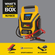 EverStart 1600 Amp Lithium Jump Starter with 120 PSI Air Compressor, USB Power Bank, LED Work Light, Yellow, MJ16CE