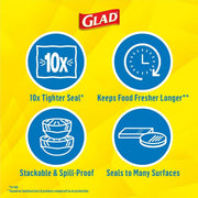 Glad Press'n Seal Food Wrap, 140 Sq Ft per Roll, Pack of 3, BPA-Free, Leakproof, Microwave Safe
