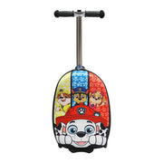 Bioworld Paw Patrol Hard-Side Scooter Luggage with Light-Up Wheels, 2-in-1 Design, Retractable Handle, 20.5 in
