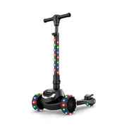 Jetson JJUP3W-BLK Mini 3 Wheel Light Up Scooter Adjustable Kick Ride On Toy for Kids, Black
