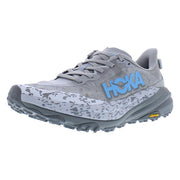 Hoka Speedgoat 6 Women's Trail Running Shoes, Stellar Grey/Asteroid, Cushioned EVA Midsole, Vibram Megagrip Outsole, Medium Width