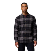 Columbia Pitchstone II Heavyweight Flannel Long-Sleeve Shirt - City Grey Macro Buffalo Tartan - XL
