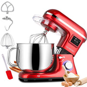 uhomepro Q18616 8.5QT LED Display Electric Stand Mixer, Red