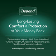 Kimberly Clark 105330501 Depend Fresh Protection Adult Incontinence Underwear for Men, Maximum, XXL, Grey, 44 Count