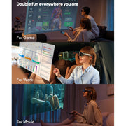 Fangor FGAR10 AR Glasses Smart Glasses with 201 Inch Micro OLED Virtual Theater 1080P 3D Movie 50 FOV 400 Nits Brightness