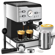Geek Chef I88ZXX200430142 Espresso Machine 20 Bar Fast Heating Automatic Cappuccino Coffee Maker with Temperature Dial, GCF20BT