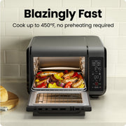 Chefman EasyAir Oven + Air Fryer Combo, 15 Quart Capacity, 5 Cooking Functions, Touch Control Panel, 450F Max Temperature, Ivory