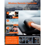 Vantrue Element 2 Dual Dash Cam, 2.7K Front and Rear Cameras, Voice Control, WiFi, GPS, Night Vision, 24H Parking Mode, Supports 512GB