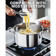 Cooks Standard Multi-Ply Clad Stainless Steel Stock Pot, 12-Quart, Induction Compatible, Oven Safe, Silver, 02853