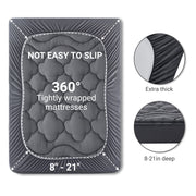 BDEUS Extra Thick Mattress Topper, Cooling Down Alternative Fiber Fill, Gray or White, Fits 8-21 Inch Mattresses