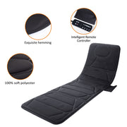 Snailax Full Body Massage Mat with Heat, Electric Vibration Massage Pad, Foldable Design, Black, SL619
