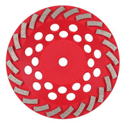 Milwaukee Diamond Max 7 Inch Turbo Rim Diamond Cup Wheel, 24 Segment, Red, 5/8-11 Arbor, 49-93-7796