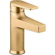 Kohler K-74013-4 Taut 1.2 GPM Single Hole Bathroom Faucet Vibrant Brushed Moderne Brass