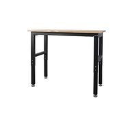 WORKPRO 42757 48-Inch Adjustable Workbench Heavy-Duty Steel Frame with Wood Top