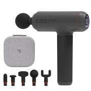 Sharper Image 1018499 PowerBoost Sport Plus Massage Gun, Deep Tissue Percussion, 7 Speed Settings, 5 Attachments, Black