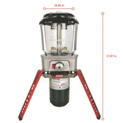 Coleman Northern Nova Propane Lantern, 3000 Lumens, Adjustable Brightness, Push-Button Ignition, Red, With Carry Case