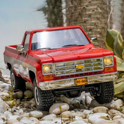 FMS FCX18 1/18 Chevrolet K10 RC Truck, Officially Licensed 4WD RC Crawler 2 Speeds Switch with LED Lights (Red)