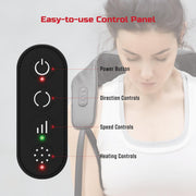 FitRx 9484 Shiatsu Pro Back and Neck Massager, Cordless Heated, Six Deep-Kneading Nodes, Three Massage Modes, Dual Heat Levels, Portable, Rechargeable Battery