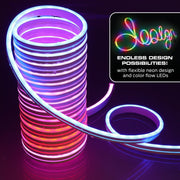 Monster Smart Neon LED Light Strip, 16.4 Ft Flexible RGB+IC Flow, Multicolor, Water Resistant, Voice Control Compatible MOW7-1005-ICM