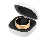 QALO QRNT Slim Smart Ring, Titanium Alloy, Sleep and Heart Rate Tracker, Water-Resistant, Matte Gold, Size 8
