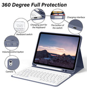 Kenke iPad 11/10th Gen Case with Keyboard 11/10.9 Inch 2025 A16/2022 Detachable Wireless Bluetooth Keyboard Case