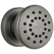 Brizo Essential Single Function Round Shower Body Spray, 1.75 GPM, Luxe Steel Finish, Touch-Clean Spray Face, Adjustable 30 Degree Angle, 84110
