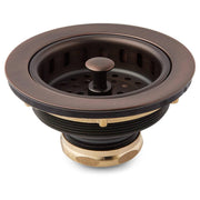 Signature Hardware SH171ORB 3-1/2 in. Brass Basket Strainer in Oil Rubbed Bronze