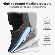 FitVille Men's Running Shoes, Extra Wide 10.5 X-Wide, Breathable Mesh Upper, High Arch Support, Memory Foam Insole, Lace-Up Sneakers, FlowCore V1