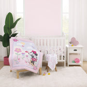 Disney Baby Minnie Mouse 3-Piece Crib Bedding Set with Comforter, Fitted Sheet, Blanket, Pink, 9713284RC
