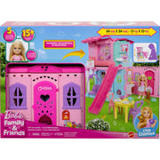 Mattel Barbie Chelsea Pop-Up Dollhouse with 5 Play Areas, 15+ Accessories, Small Doll and Pet Pup, Multicolor, 17 x 13 in