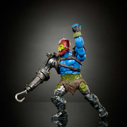 Mattel 1UU2WQHJWRJL Masters of the Universe 2026 Movie Origins Deluxe Trap Jaw Action Figure with 16 Articulated Joints, Removable Parts, Hook and Blade Accessories, Collector Card
