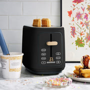 Made by Gather 19039 Beautiful Drew Barrymore 2 Slice Toaster Black
